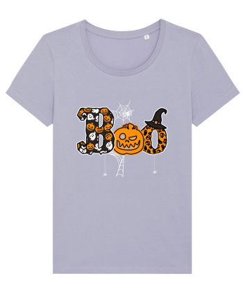 Boo With Spiders And Witch Hat Lavender