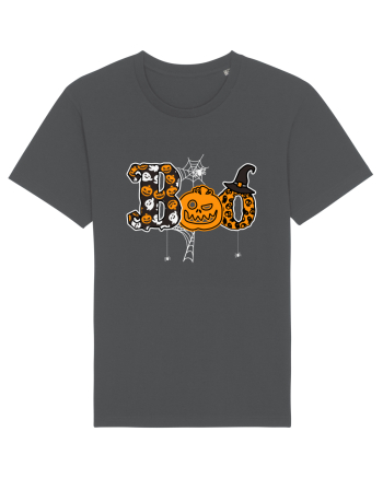 Boo With Spiders And Witch Hat Anthracite