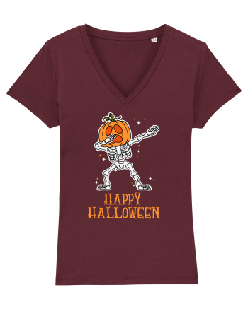 Dabbing Pumpkin Dabbing Skeleton Burgundy