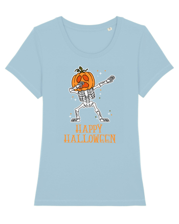 Dabbing Pumpkin Dabbing Skeleton Sky Blue
