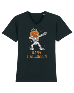 Dabbing Pumpkin Dabbing Skeleton Tricou mânecă scurtă guler V Bărbat Presenter