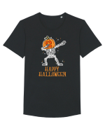 Dabbing Pumpkin Dabbing Skeleton Tricou mânecă scurtă guler larg Bărbat Skater