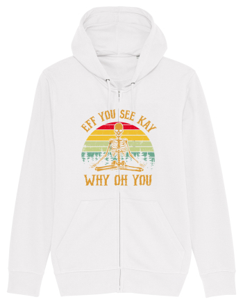 Eff You See Kay Why Oh You Funny Yoga Skeleton White