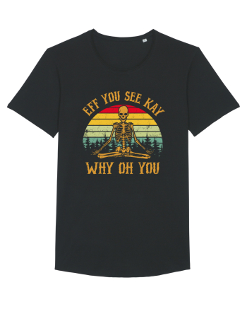 Eff You See Kay Why Oh You Funny Yoga Skeleton Black