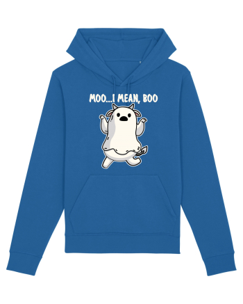 Ghost Cow Moo I Mean Boo Halloween Royal Blue