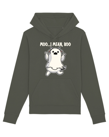 Ghost Cow Moo I Mean Boo Halloween Khaki