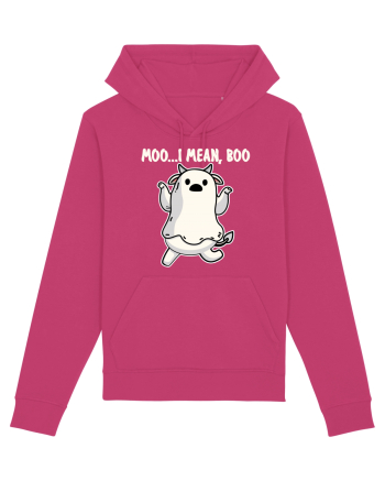 Ghost Cow Moo I Mean Boo Halloween Raspberry