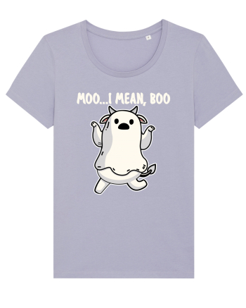 Ghost Cow Moo I Mean Boo Halloween Lavender