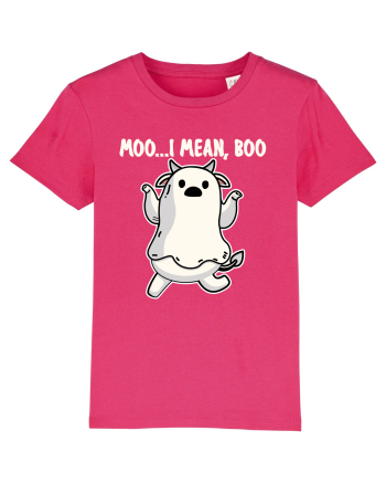 Ghost Cow Moo I Mean Boo Halloween Raspberry