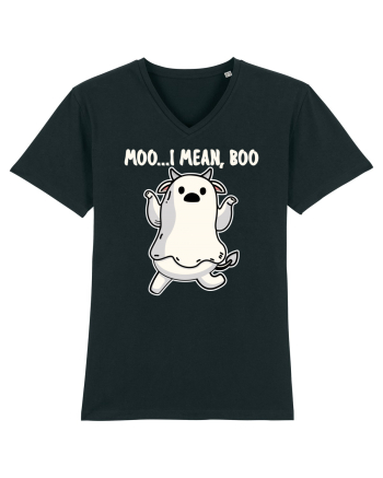 Ghost Cow Moo I Mean Boo Halloween Black