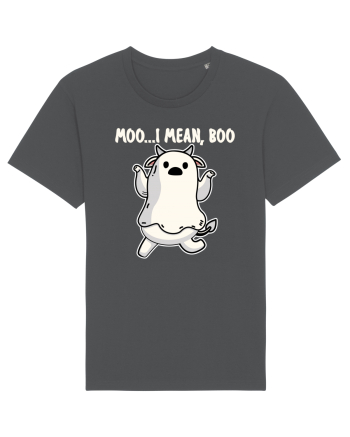 Ghost Cow Moo I Mean Boo Halloween Anthracite
