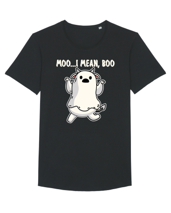 Ghost Cow Moo I Mean Boo Halloween Black