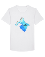 Mehedinți County Map Tricou mânecă scurtă guler larg Bărbat Skater