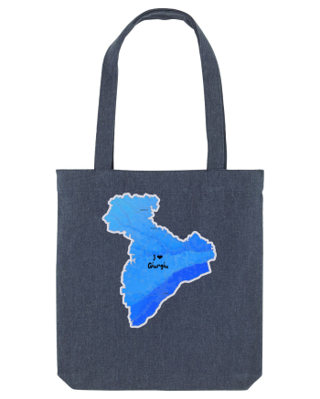 Giurgiu County Map Midnight Blue
