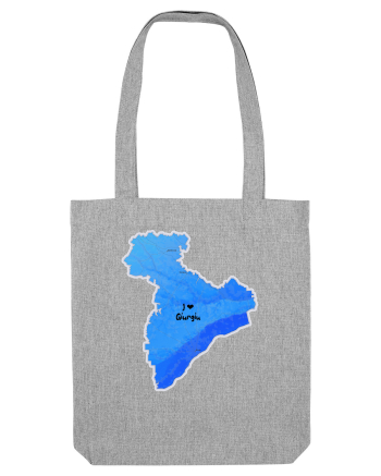 Giurgiu County Map Heather Grey