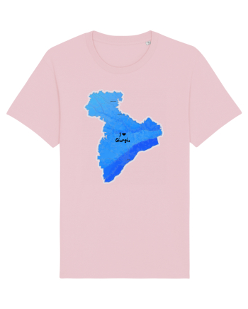 Giurgiu County Map Cotton Pink