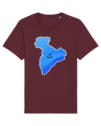 Giurgiu County Map Burgundy