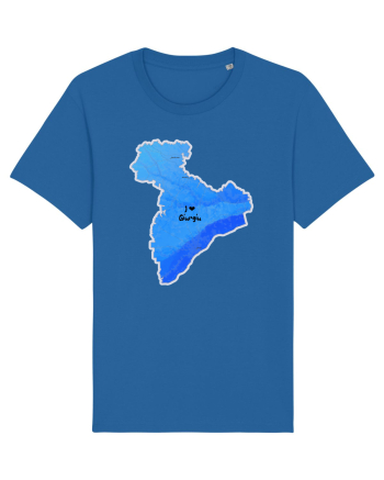 Giurgiu County Map Royal Blue