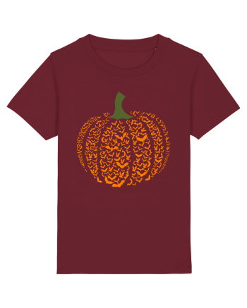 Halloween Bat Pumpkin Burgundy