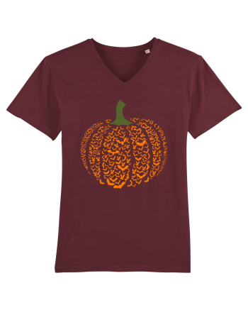 Halloween Bat Pumpkin Burgundy