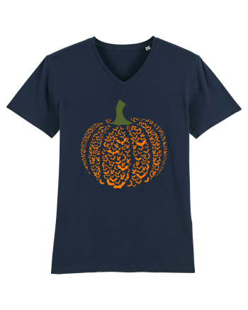 Halloween Bat Pumpkin French Navy