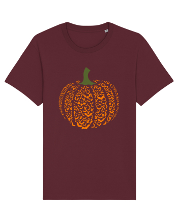 Halloween Bat Pumpkin Burgundy