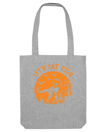 Halloween Dinosaur Let's Eat Kids Heather Grey