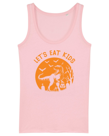 Halloween Dinosaur Let's Eat Kids Cotton Pink