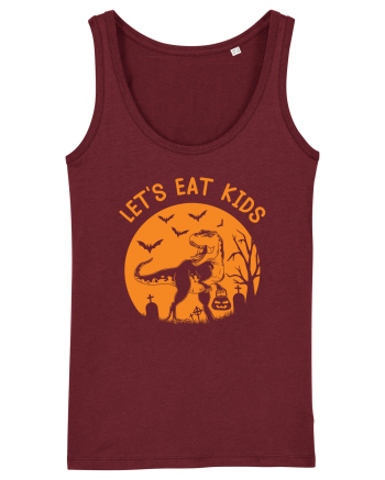 Halloween Dinosaur Let's Eat Kids Burgundy