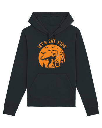 Halloween Dinosaur Let's Eat Kids Black