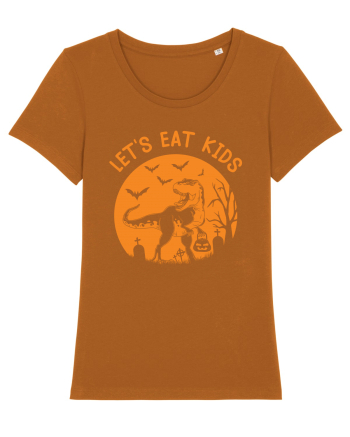 Halloween Dinosaur Let's Eat Kids Roasted Orange