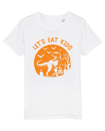 Halloween Dinosaur Let's Eat Kids White