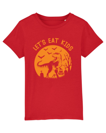 Halloween Dinosaur Let's Eat Kids Red