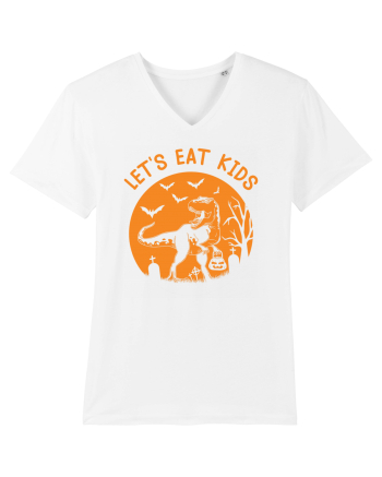 Halloween Dinosaur Let's Eat Kids White