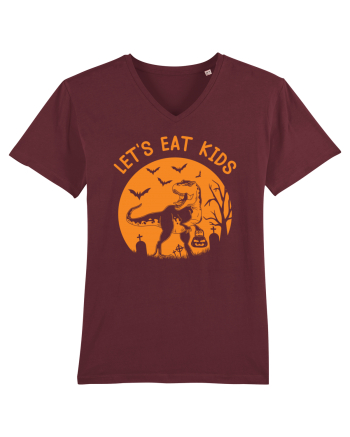 Halloween Dinosaur Let's Eat Kids Burgundy