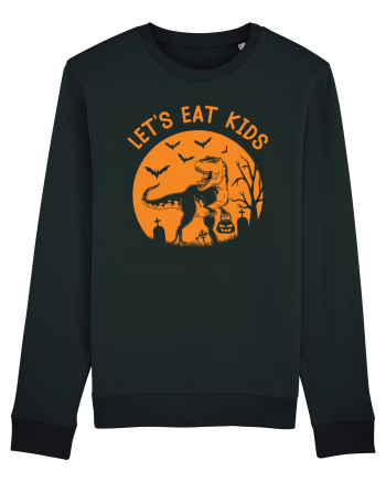 Halloween Dinosaur Let's Eat Kids Black