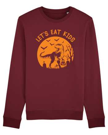 Halloween Dinosaur Let's Eat Kids Burgundy