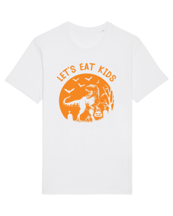 Halloween Dinosaur Let's Eat Kids White