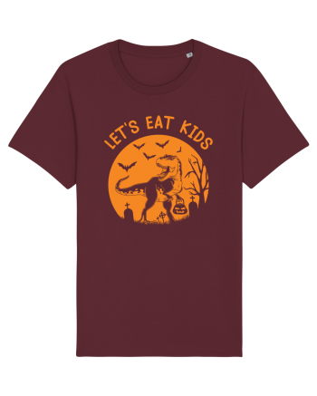 Halloween Dinosaur Let's Eat Kids Burgundy
