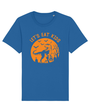 Halloween Dinosaur Let's Eat Kids Royal Blue
