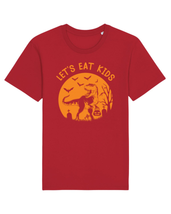 Halloween Dinosaur Let's Eat Kids Red