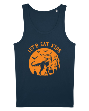 Halloween Dinosaur Let's Eat Kids Navy