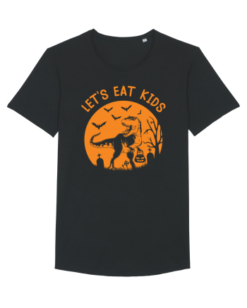 Halloween Dinosaur Let's Eat Kids Black
