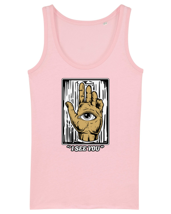 Halloween Eye In Hand I See You Cotton Pink