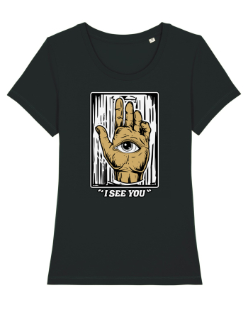Halloween Eye In Hand I See You Black