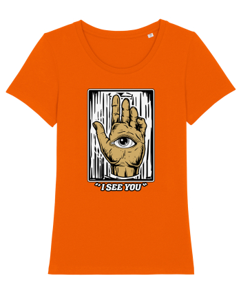 Halloween Eye In Hand I See You Bright Orange