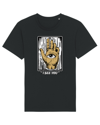 Halloween Eye In Hand I See You Black