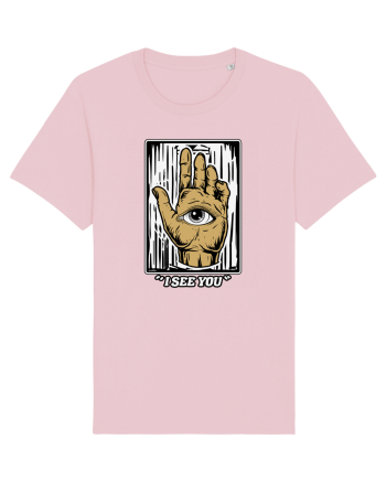 Halloween Eye In Hand I See You Cotton Pink