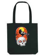 Halloween Pumpkin And Black Crow Sacoșă textilă