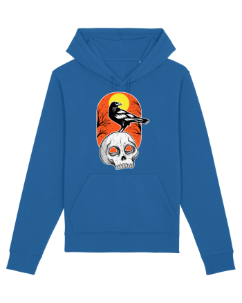Halloween Pumpkin And Black Crow Royal Blue